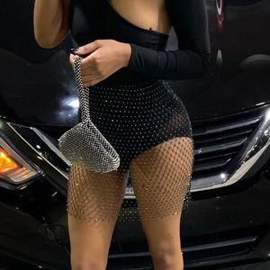 Fish net diamond skirt